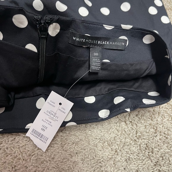 White House Black Market Polka Dot Skirt NEW!! - Picture 4 of 4